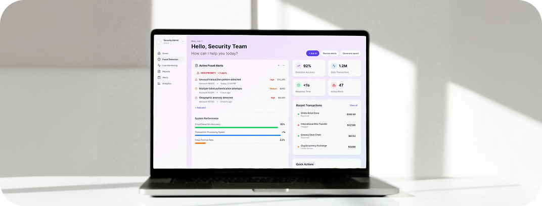 AI Fraud Detection & Transaction Monitoring System | FinTech